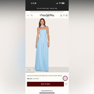 open lace back dress Yvette Slip Maxi Dress With Asymmetrical Hem - Cornflower Blue